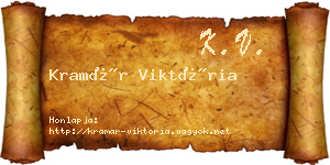 Kramár Viktória névjegykártya