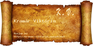 Kramár Viktória névjegykártya